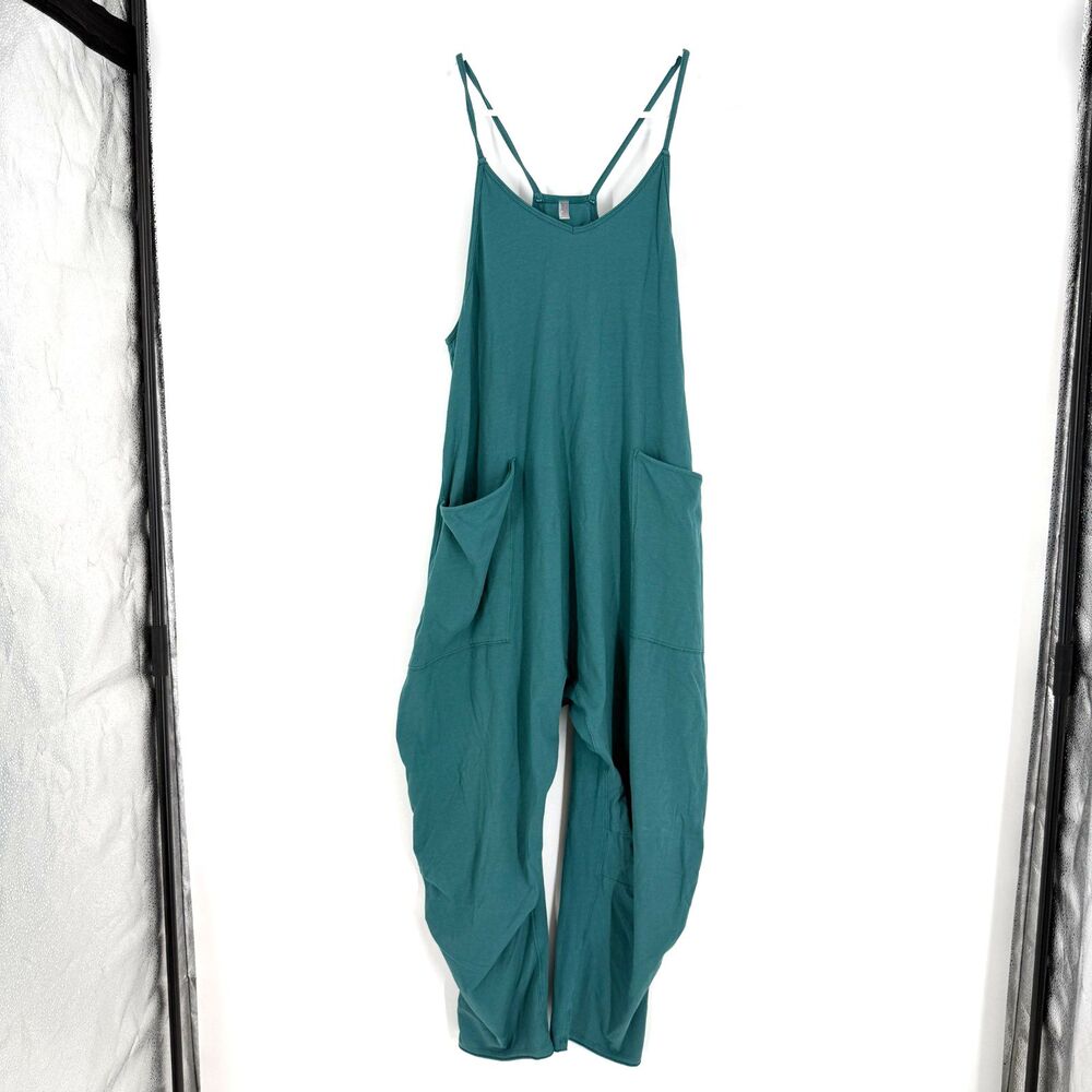 Free People FP Movement Hot Shot Romper Jumpsuit Women’s XS Jade Green Blue